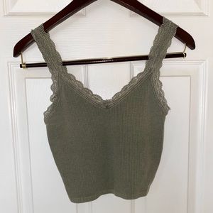 American Eagle green crop top